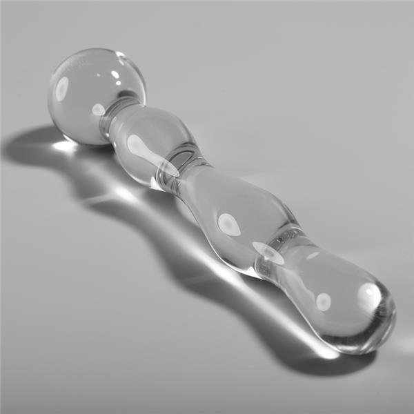 MODEL 13 DILDO BOROSILICATE GLASS CLEAR 18 CM -O- 3.5 CM