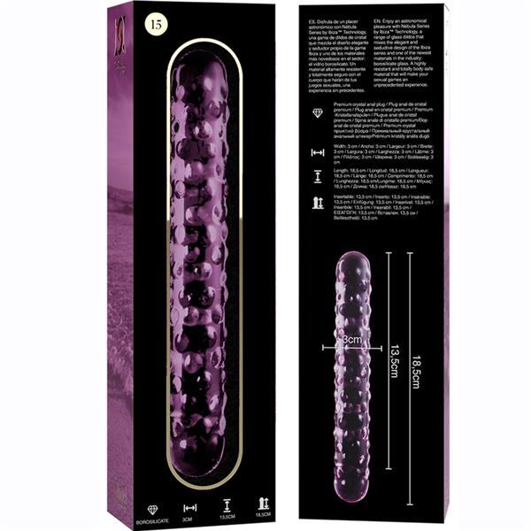MODEL 15 DILDO OD BOROSILIKATNOG STAKLA PROZIRNO 18.5 CM -O- 3 CM