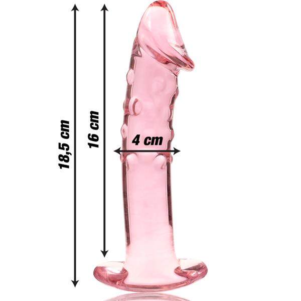 MODEL 19 DILDO BOROSILICATE GLASS CLEAR 18.5 CM -O- 4 CM