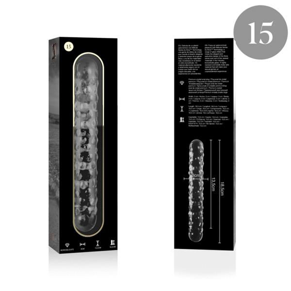 MODEL 15 DILDO OD BOROSILIKATNOG STAKLA PROZIRNO 18.5 CM -O- 3 CM