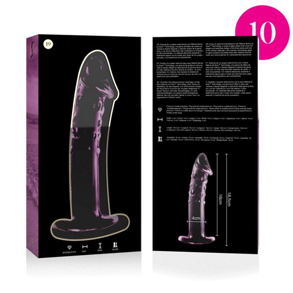 MODEL 19 DILDO BOROSILICATE GLASS CLEAR 18.5 CM -O- 4 CM