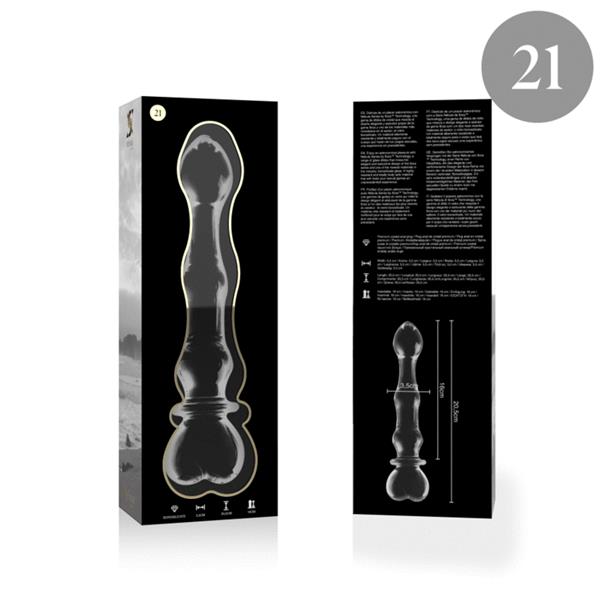 MODEL 21 DILDO OD BOROSILIKATNOG STAKLA PROZIRNO 20.5 CM -O- 3.5 CM