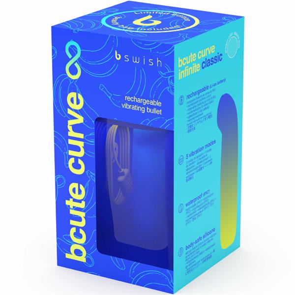 BCUTE CURVE INFINITE CLASSIC LIMITED EDITION BLUE SILICONE RECHARGEABLE VIBRATOR