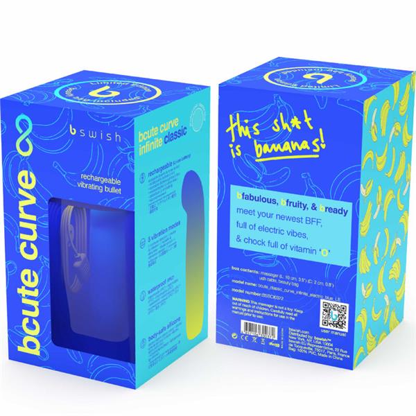 BCUTE CURVE INFINITE CLASSIC LIMITED EDITION BLUE SILICONE RECHARGEABLE VIBRATOR