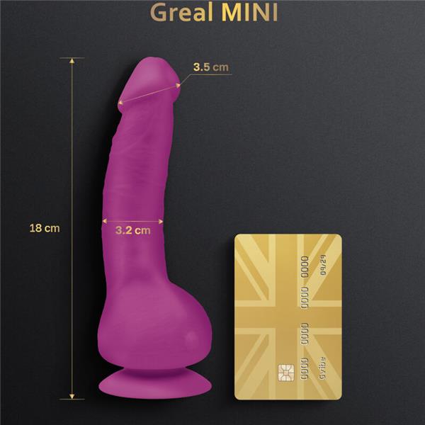GREAL MINI FUCHSIA SILICONE VIBRATOR DILDO