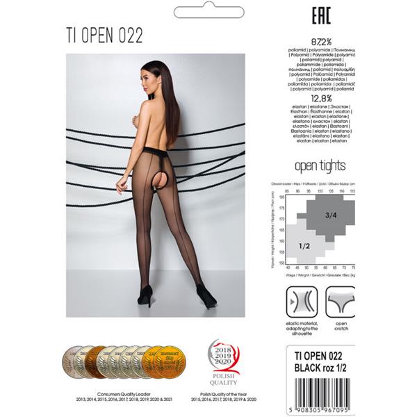 TIOPEN 022 BLACK TIGHTS 1/2 20 DEN