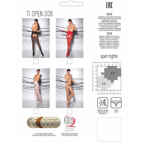 TIOPEN 006 WHITE TIGHTS 1/2 30 DEN