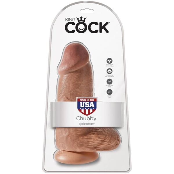 CHUBBY REALISTIC PENIS 23 CM CARAMEL