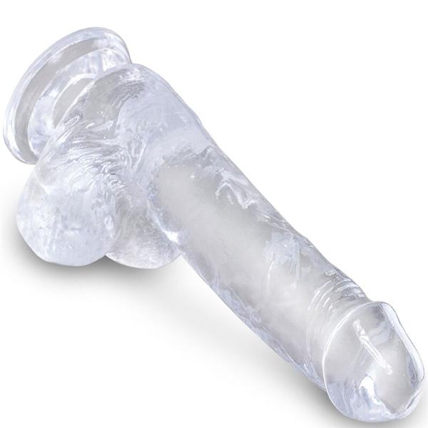 JASEN REALISTIČNI PENIS Z JAJCI 13.5 CM PROZOREN