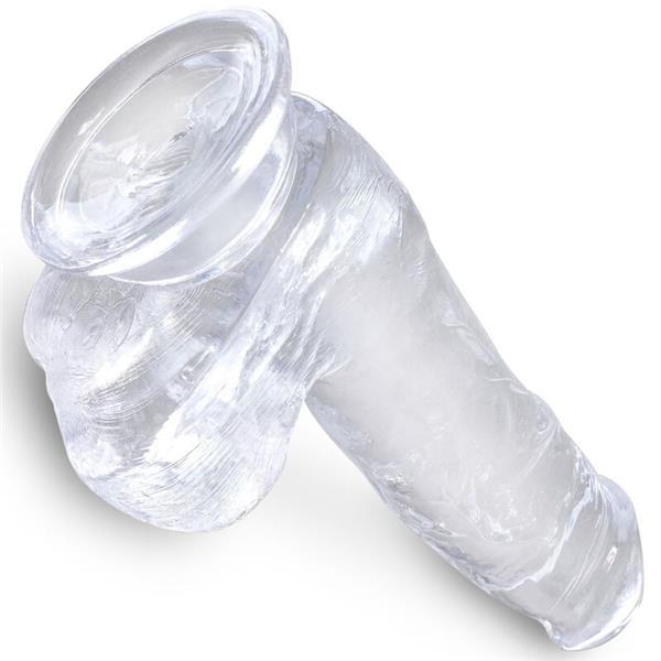 JASEN REALISTIČNI PENIS Z JAJCI 13.5 CM PROZOREN