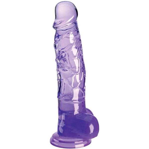 JASEN REALISTIČEN PENIS Z JAJCI 16.5 CM PURPURN