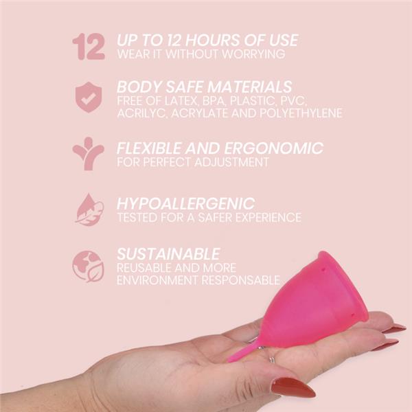 MENSTRUAL CUP MEDICAL GRADE SILICONE - SIZE L