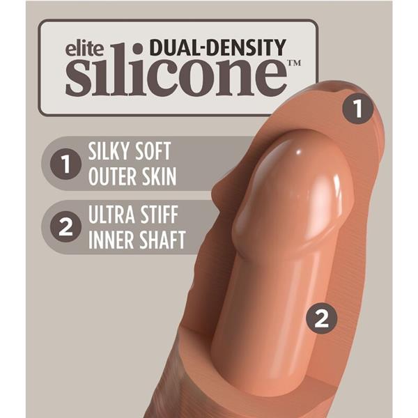 ELITE REALISTIC SILICONE DILDO 17.8 CM CARAMEL