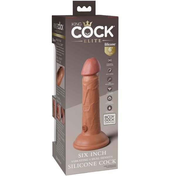 ELITE REALISTIC DILDO VIBRIRAJUČI & SILIKON 15.2 CM KARAMELA