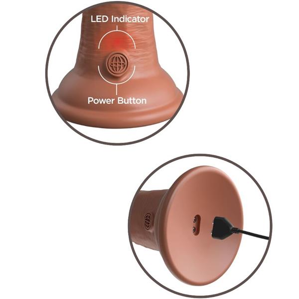 ELITE REALISTIC DILDO VIBRIRAJUČI & SILIKON 15.2 CM KARAMELA