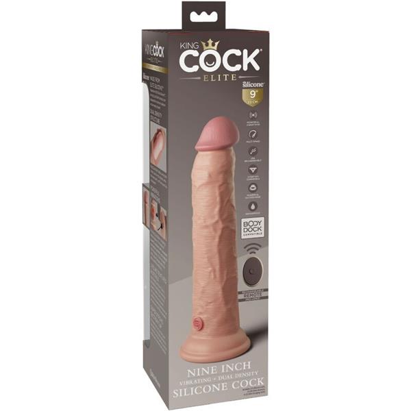 ELITE REALISTIC DILDO VIBRATOR & SILICONE REMOTE CONTROL 23 CM
