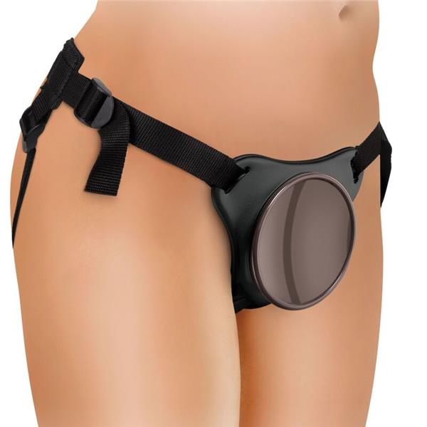 ELITE DELUXE ADJUSTABLE HARNESS KIT RING WITH TESTICLES & DILDO 20.3 CM