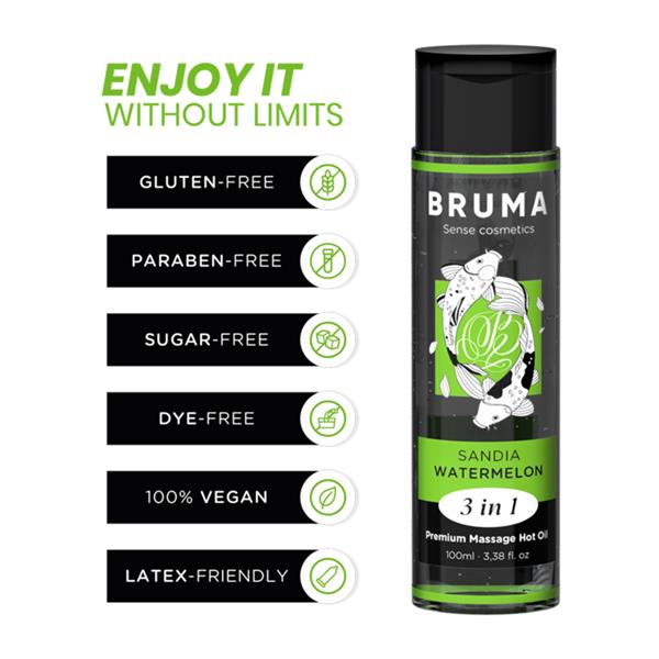 PREMIUM MASAŽNO ULJE TOPLO LUBENICA 3 U 1 - 100 ML