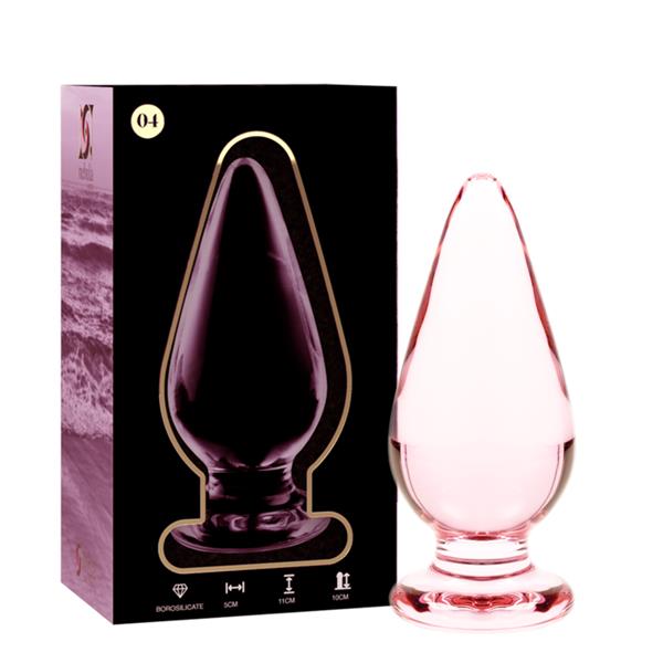 MODEL 4 ANAL PLUG BOROSILICATE GLASS CLEAR 11 CM -O- 5 CM