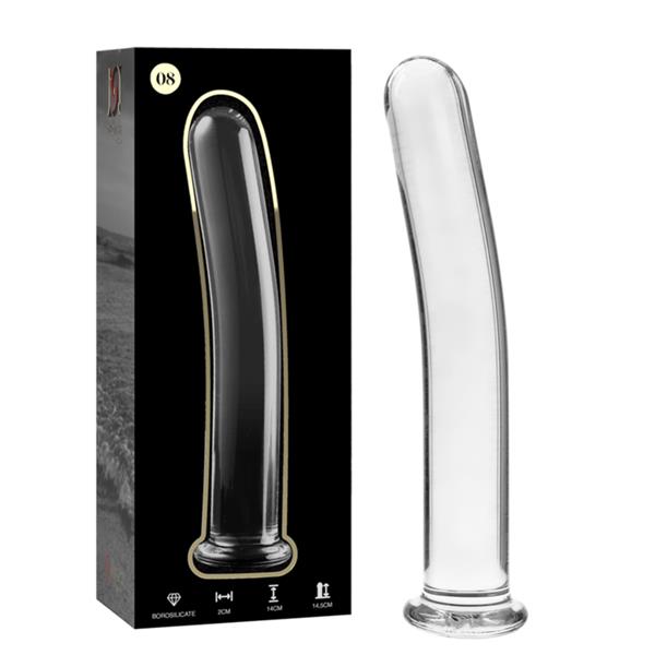 MODEL 8 DILDO BOROSILIKATNO STEKLO JASNO 14.5 CM -O- 2 CM