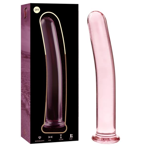 MODEL 9 DILDO BOROSILICATE GLASS CLEAR 15.5 CM -O- 2.5 CM