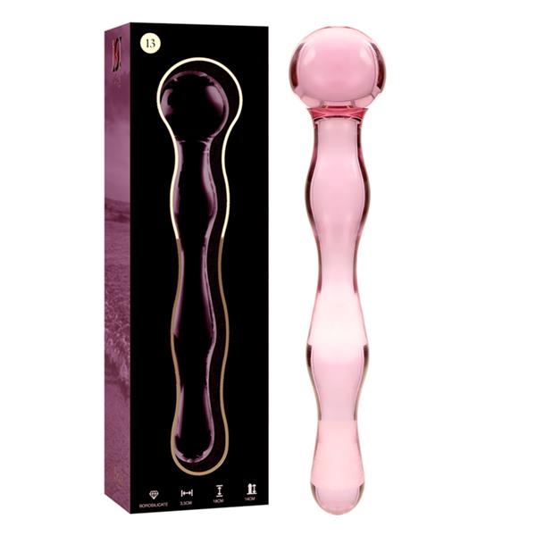 MODEL 13 DILDO BOROSILICATE GLASS CLEAR 18 CM -O- 3.5 CM
