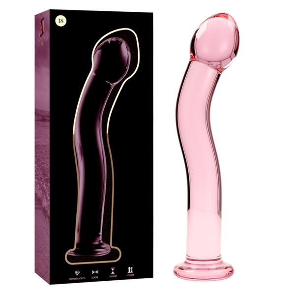 MODEL 18 DILDO BOROSILIKATNO STEKLO JASNO 18.5 CM -O- 3.5 CM