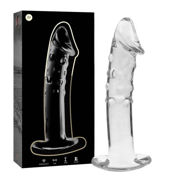 MODEL 19 DILDO BOROSILICATE GLASS CLEAR 18.5 CM -O- 4 CM