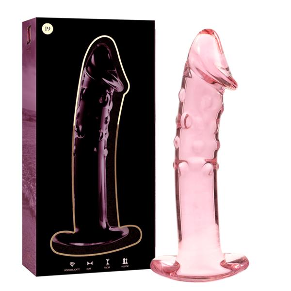 MODEL 19 DILDO BOROSILICATE GLASS CLEAR 18.5 CM -O- 4 CM