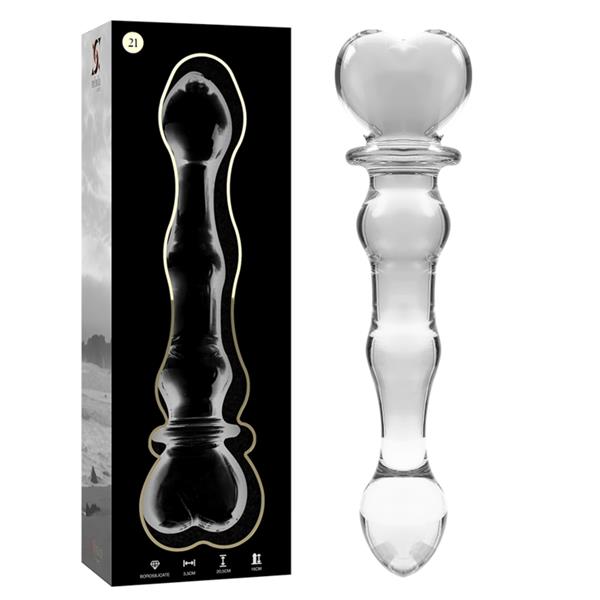 MODEL 21 DILDO OD BOROSILIKATNOG STAKLA PROZIRNO 20.5 CM -O- 3.5 CM