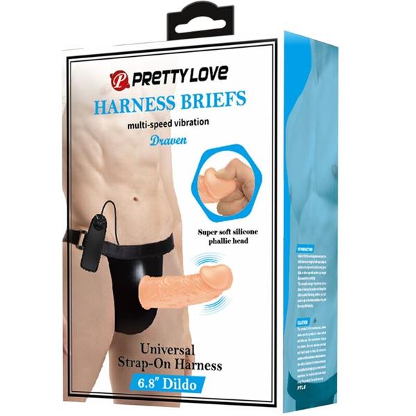 HARNESS BRIEFS WITH VIBRATION DILDO INCLUDED