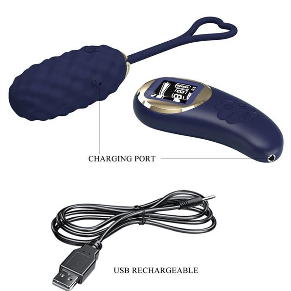 VIVIAN BLUE REMOTE CONTROL VIBRATING EGG