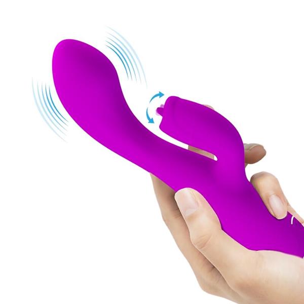 GLORIA RECHARGEABLE RABBIT VIBRATOR-WATERPROOF PURPLE
