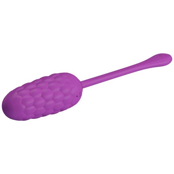 VIBRATING EGG WITH PURPLE RECHARGEABLE MARINE TEXTURE