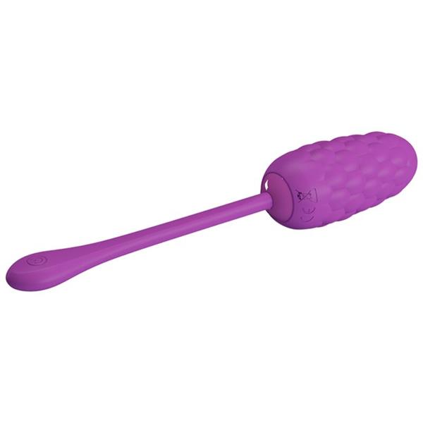 VIBRATING EGG WITH PURPLE RECHARGEABLE MARINE TEXTURE