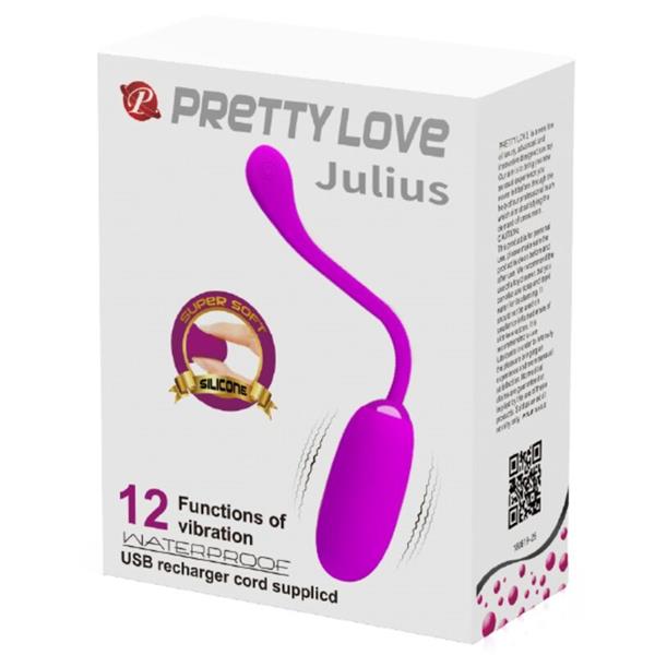 JULIUS VODOODPORNI-RECHARGEABLE VIBRIRAJOČI JAJCE PURPLE