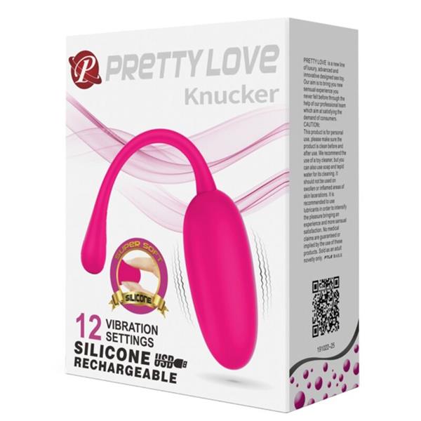 KNUCKER PINK RECHARGEABLE VIBRATING EGG