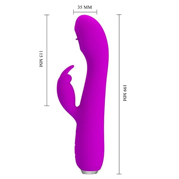 RACHEL RECHARGEABLE VIBRATOR WITH PURPLE SUCTION CUP
