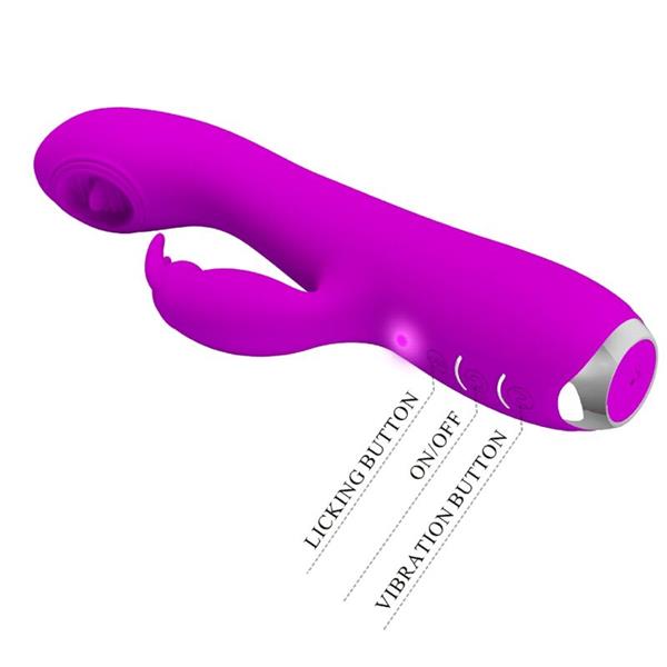 RACHEL RECHARGEABLE VIBRATOR WITH PURPLE SUCTION CUP