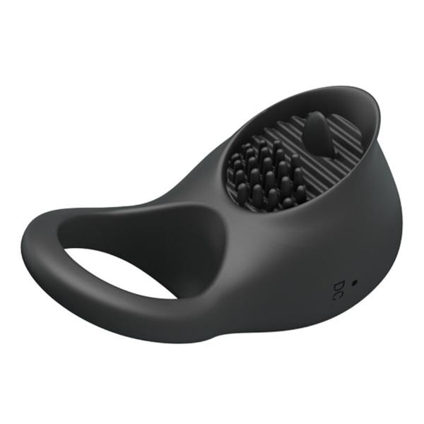 VIBRATING PENIS RING WITH BLACK TONGUE