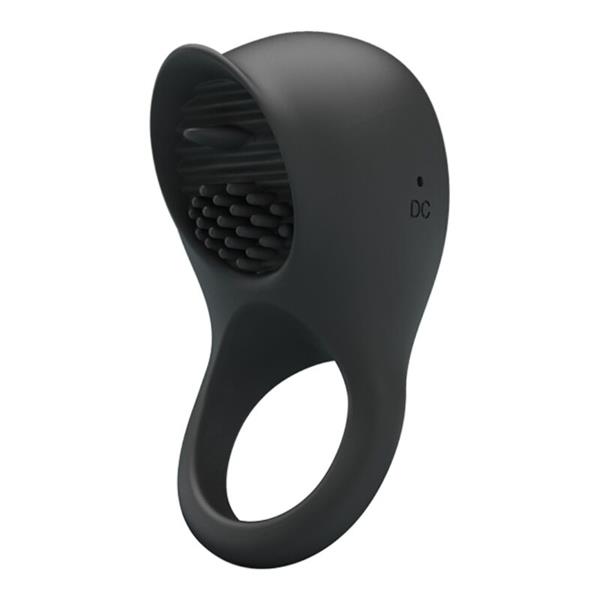 VIBRATING PENIS RING WITH BLACK TONGUE