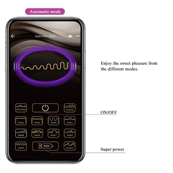 ELVIRA RECHARGEABLE VIBRATING BALLS PURPLE
