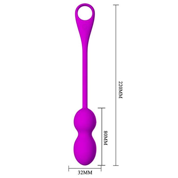 ELVIRA RECHARGEABLE VIBRATING BALLS PURPLE
