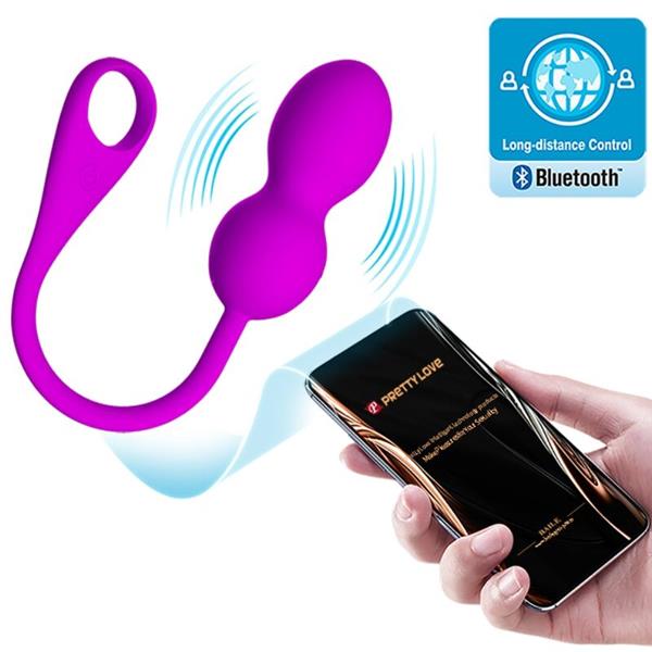 ELVIRA RECHARGEABLE VIBRATING BALLS PURPLE