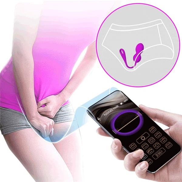ELVIRA RECHARGEABLE VIBRATING BALLS PURPLE