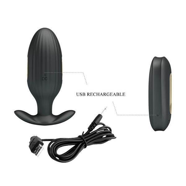 KELLY PLUG ANAL RECHARGEABLE VIBRATOR BLACK