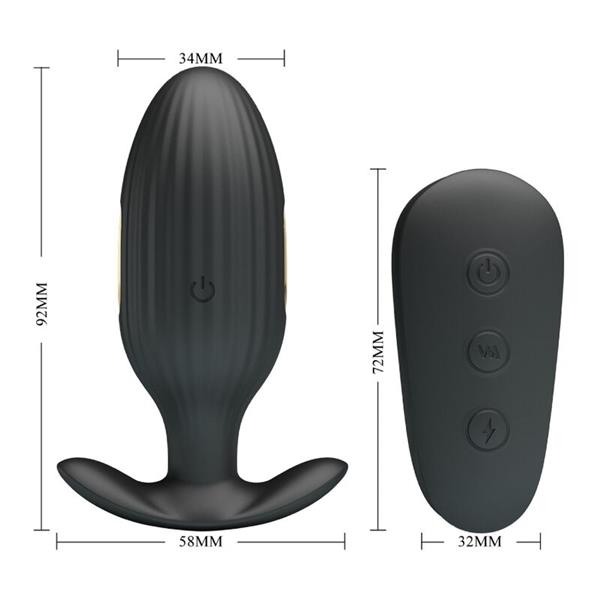 KELLY PLUG ANAL RECHARGEABLE VIBRATOR BLACK