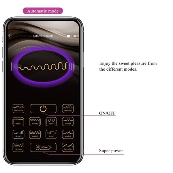 NYMPH VIBRATING EGG APP CONTROLLED PURPLE