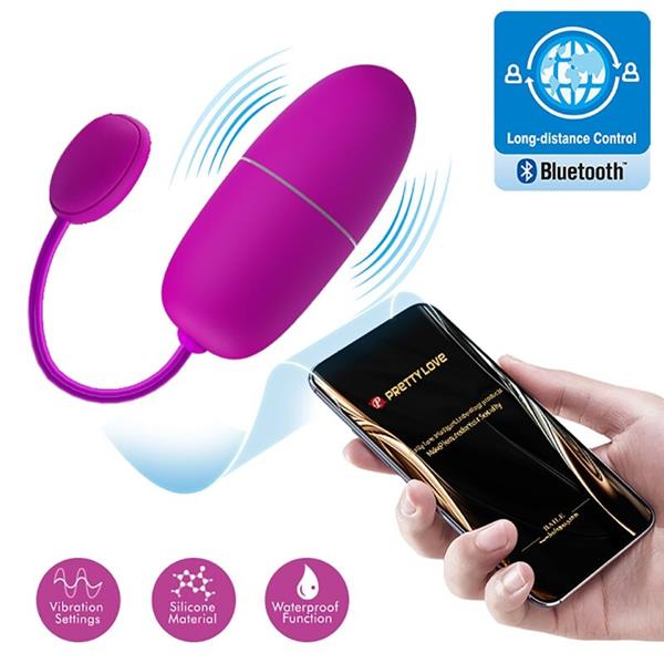 NYMPH VIBRATING EGG APP CONTROLLED PURPLE