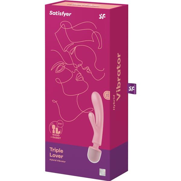 TRIPLE LOVER ZAJČEK VIBRATOR MASAŽER ROZA